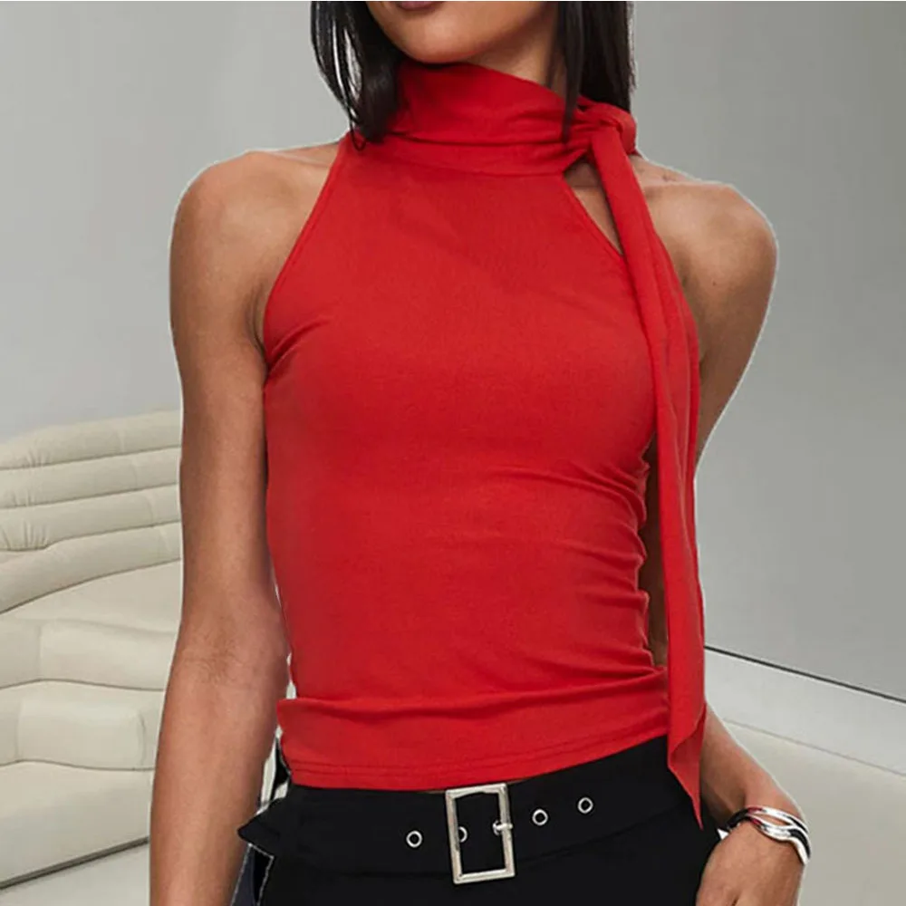 

Новинка Весна-Лето 2025: Женские сексуальные шорты с воротником-шарфом, прямого кроя, однотонные, из других тканей