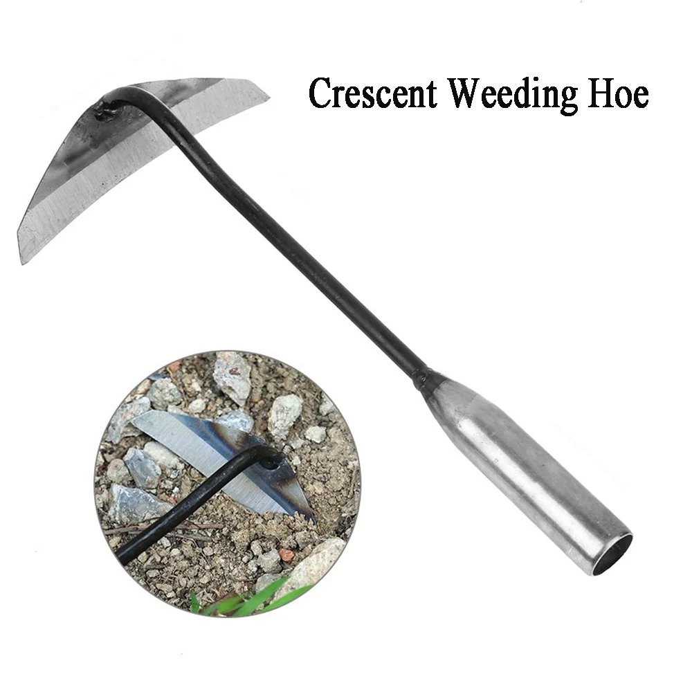 

All-Steel Hardened Hollow Hoe Gardening Loosening Soil Tool Hand Weeding Removal Tool Puller for Planting Garden Edger Weeder