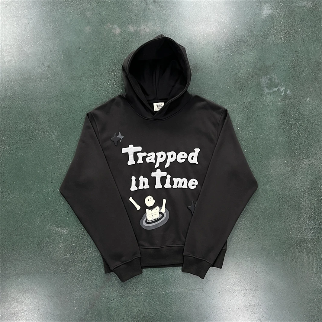 

broken planet trapped in time hoodie men's women's trendy jacket EU size sweatshirt