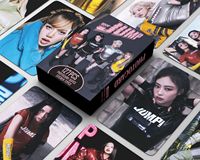127 Korean entertainment girl group JUMP small card stickers, JISOO JENNIE LISA ROSE fan collectible card, LOMO card