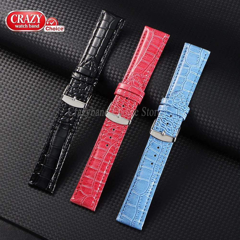 Leder-Uhrenarmband mit Eidechsenmuster, 18 mm, 20 mm, 22 mm, Business-Universal-Armband für Herren und Damen, Ersatz-Uhrenarmband, Zubehör, Braun – Detail 10