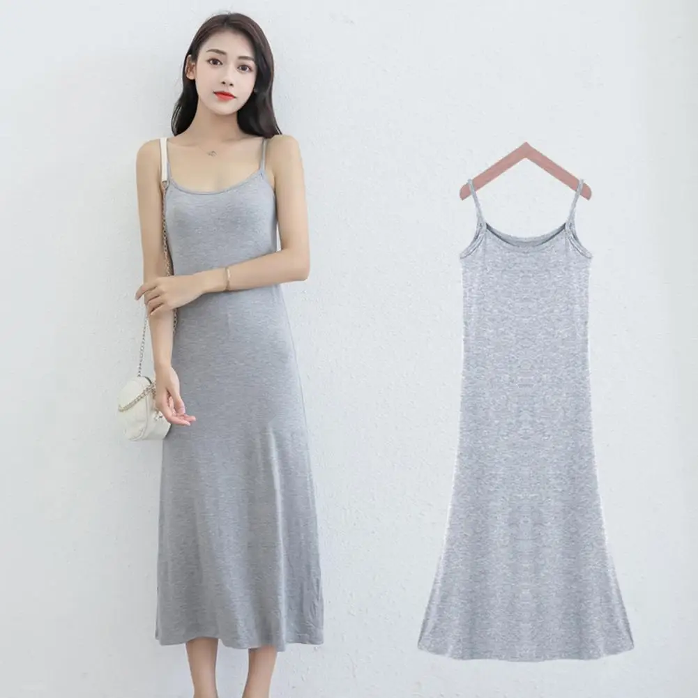 Wear Dress Elegant Backless Midi Dress for Women A-line Summer Sundress with Stretch Fabric Round Neck Design Versatile for Wear