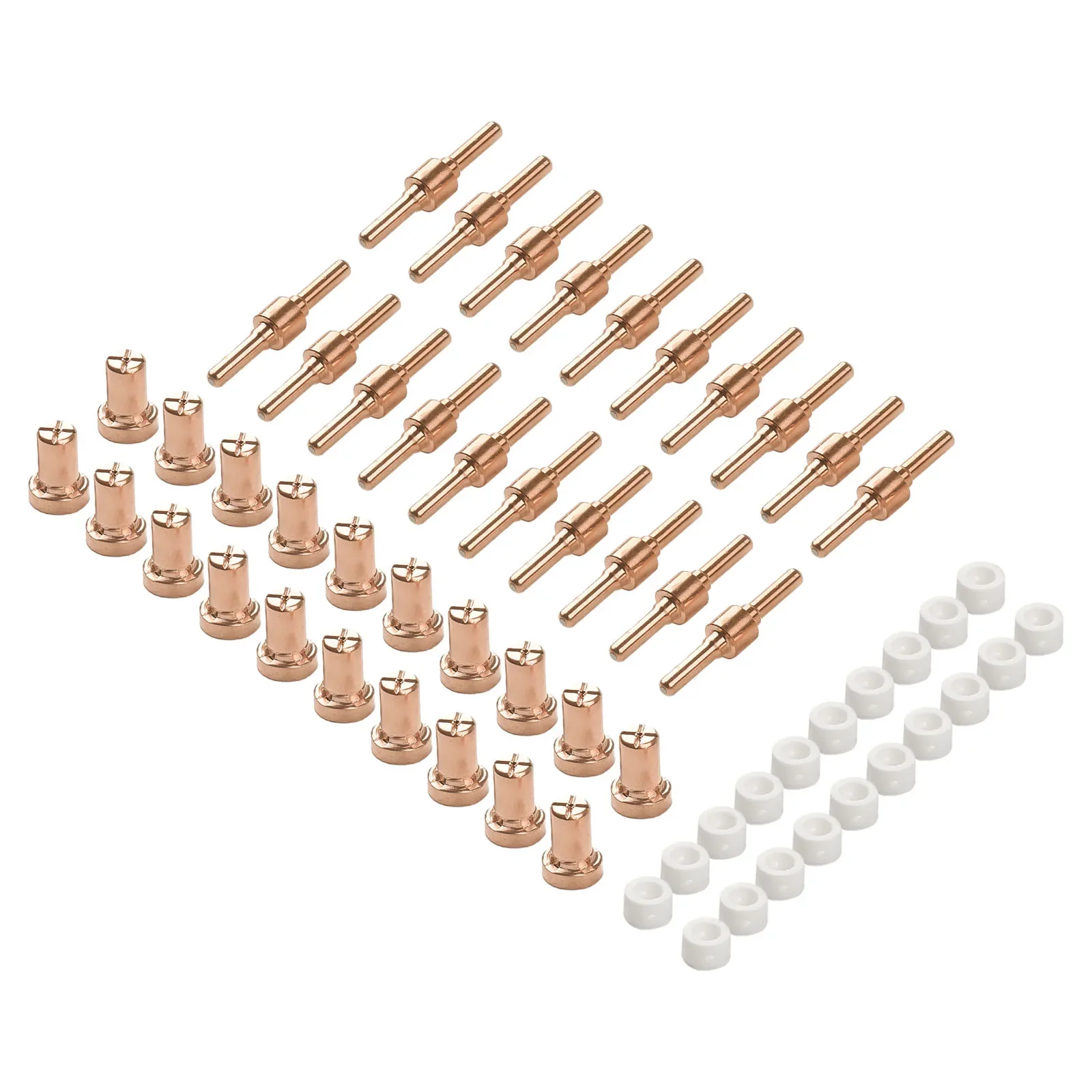 Plasma LG-40 PT-31 Torch 60 Pcs Copper Electrodes Copper Tips PT-31 Thermal Conductivity Plasma Cutters For LG-40 PT-31 Torch