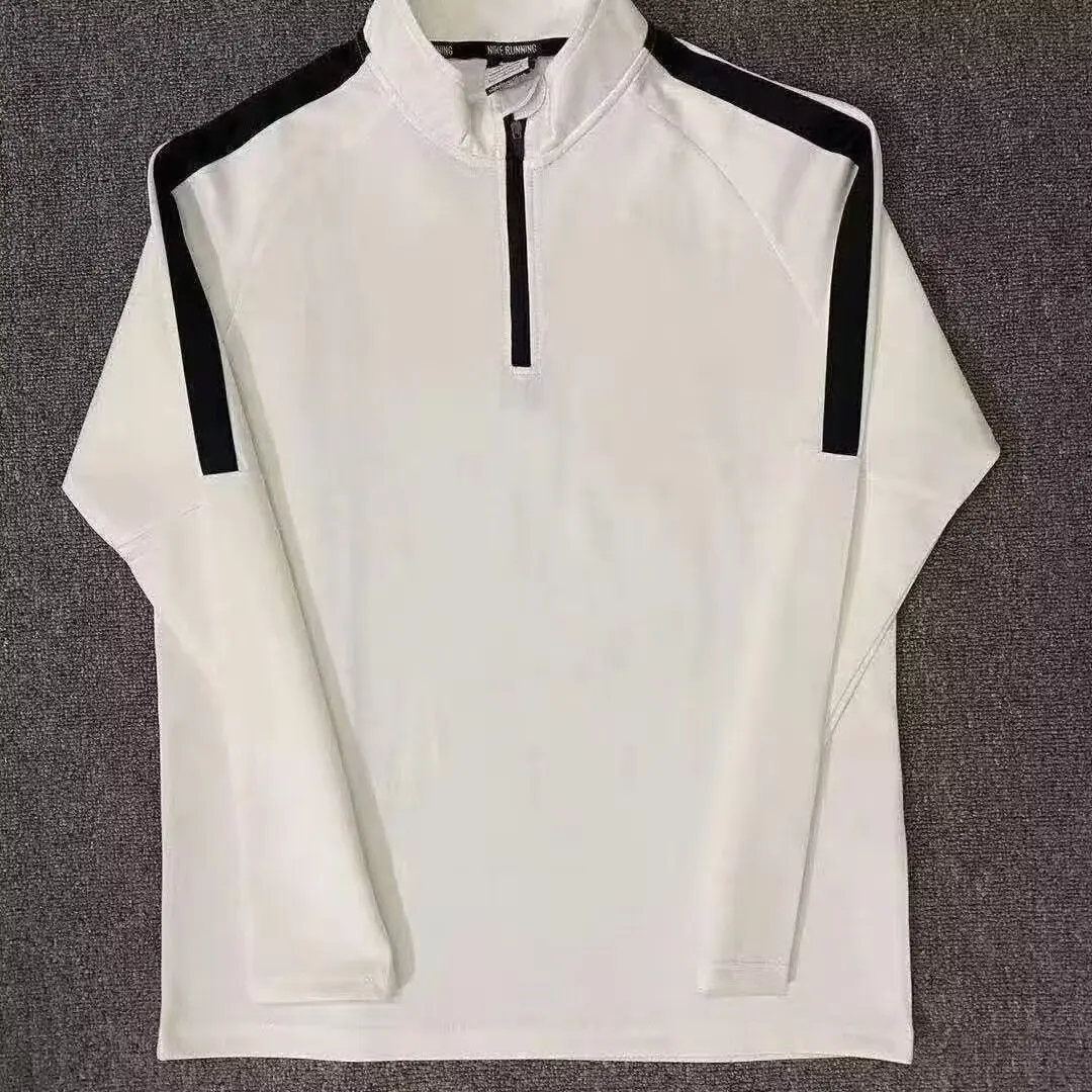 Neues Trendiges Reißverschluss-Rundhals-Langarm-T-Shirt-Design für Herren - Dry-Fit Sport-Oberteil mit Literarischem Charme – Detail 14