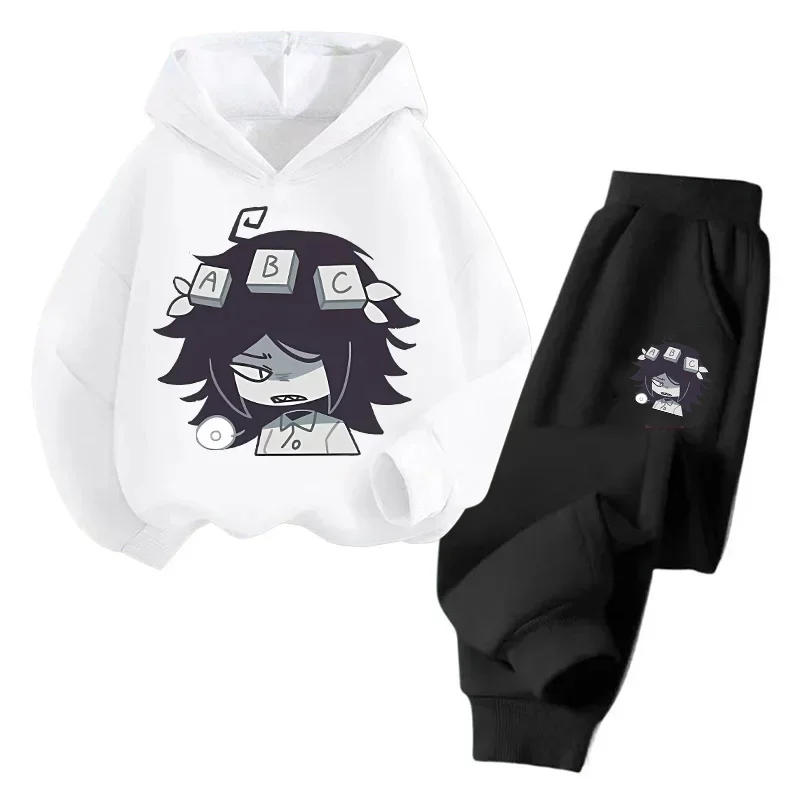 Fundamental Paper Education Hoodies Pants Set Kids New Anime Sweatshirt Trousers Boys Girls Winter Warm Clothes Children Gift