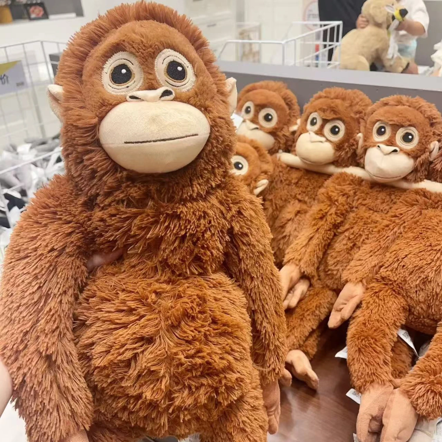 

65cm Ugly-Cute Quirky Kawaii Gorilla Plush Toys Cartoon Stuffed Animals Soft Long-armed Orangutan Dolls for Kids Funny Gifts