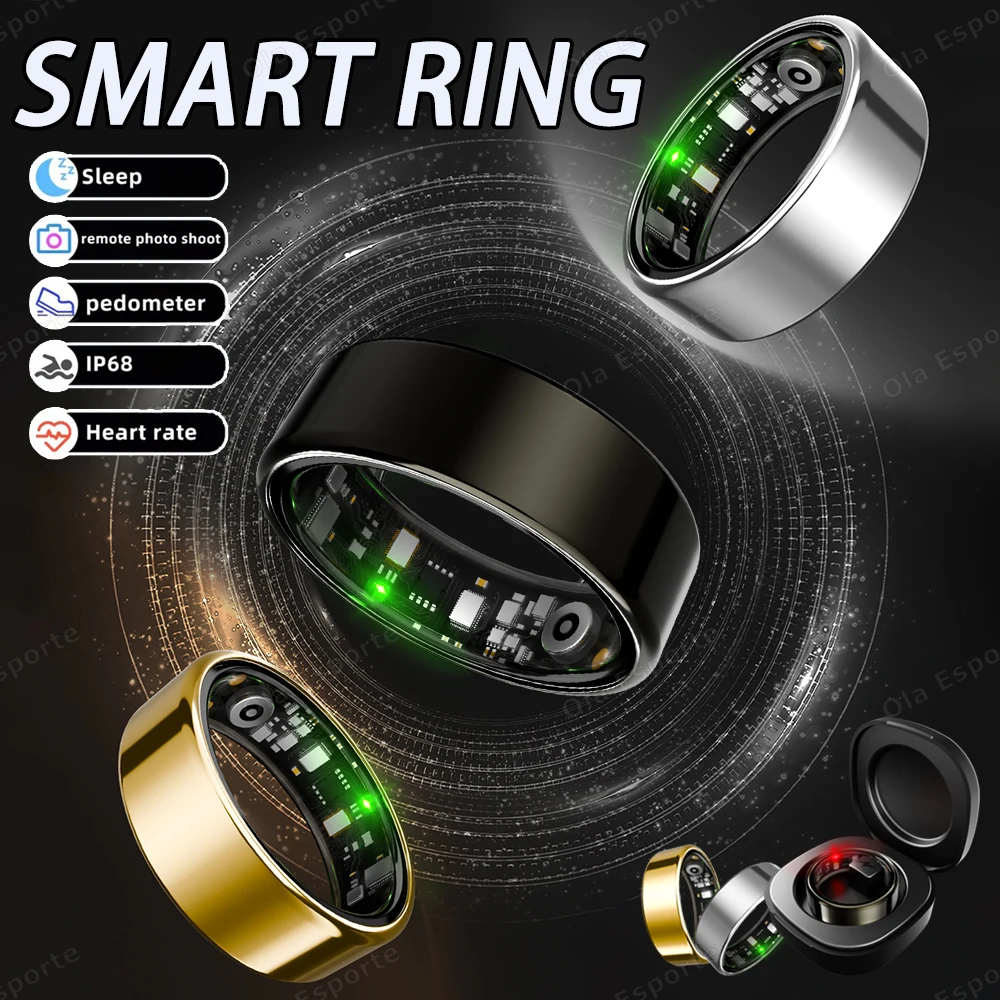

New Smart Ring 2025 Heart Rate Blood Oxygen Sleep Monitor Fitness Tracker Multi Sports Smartring Men Women For Android IOS Gifts