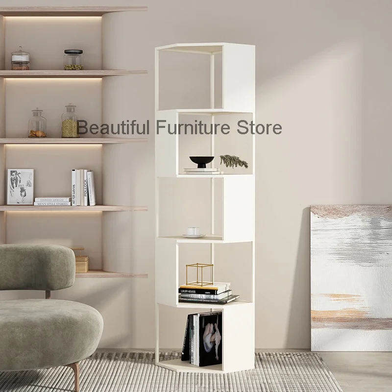 

Creative Standing Corner Bookshelf Living Room Study Storage Shelf Simple Modern Office Bookcase Estante Home Furniture WKBS