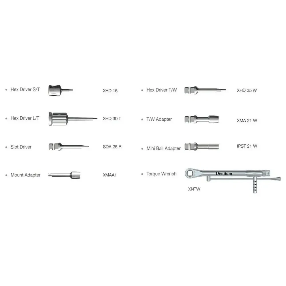 Dental Implant Instrument Dentium Prosthetic Restoration Hand Driver Tool Kit