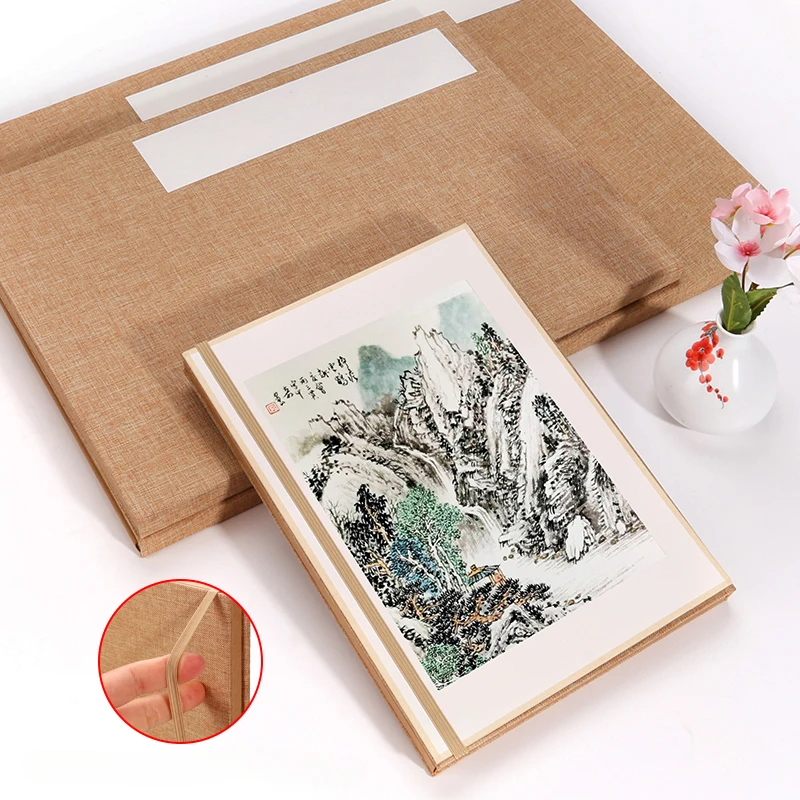 12pc Raw Xuan Paper Cards Chinese Freehand Meticulous Painting Cards Free Mounted Painting Calligraphy Half Ripe Rice Paper Card