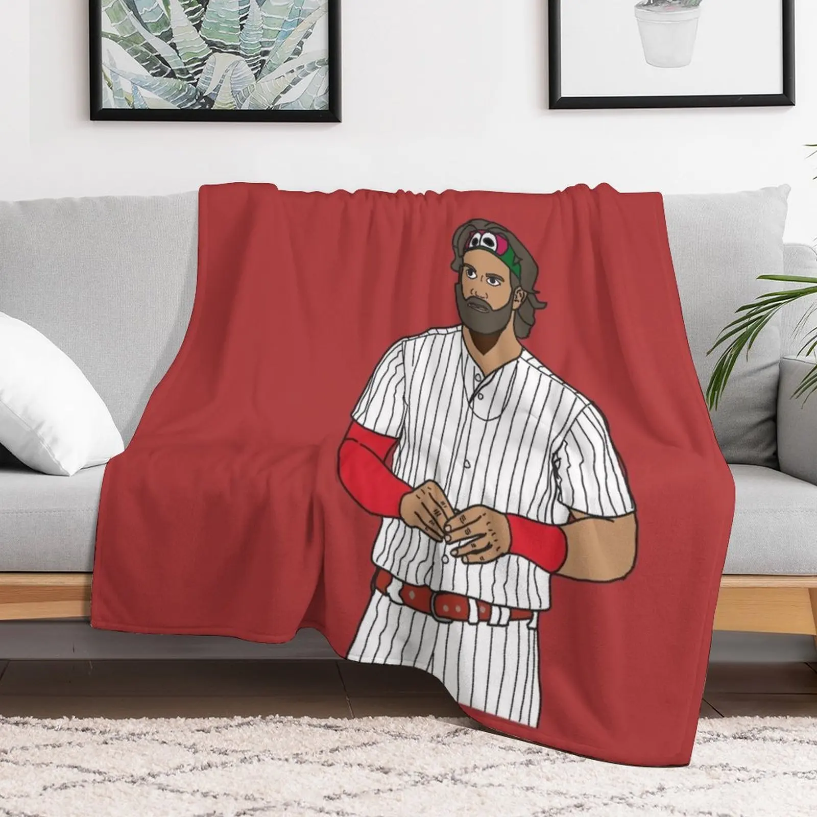 Bryce Harper Throw Blanket Plush Sofa Quilt Large Thins Blankets