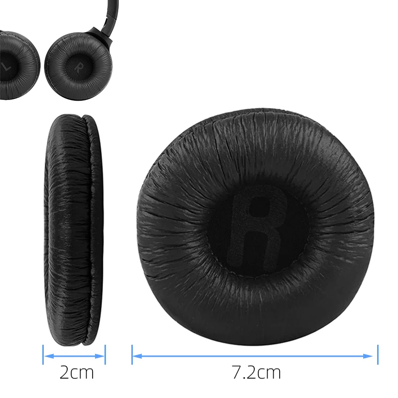 Kutou-jblヘッドセット用イヤパッド、jr300 bt、t450bt、t500bt、tune 500 bt、510bt、sonymdr用ヘッドフォン、zx110、zx330bt、クッション、70mm