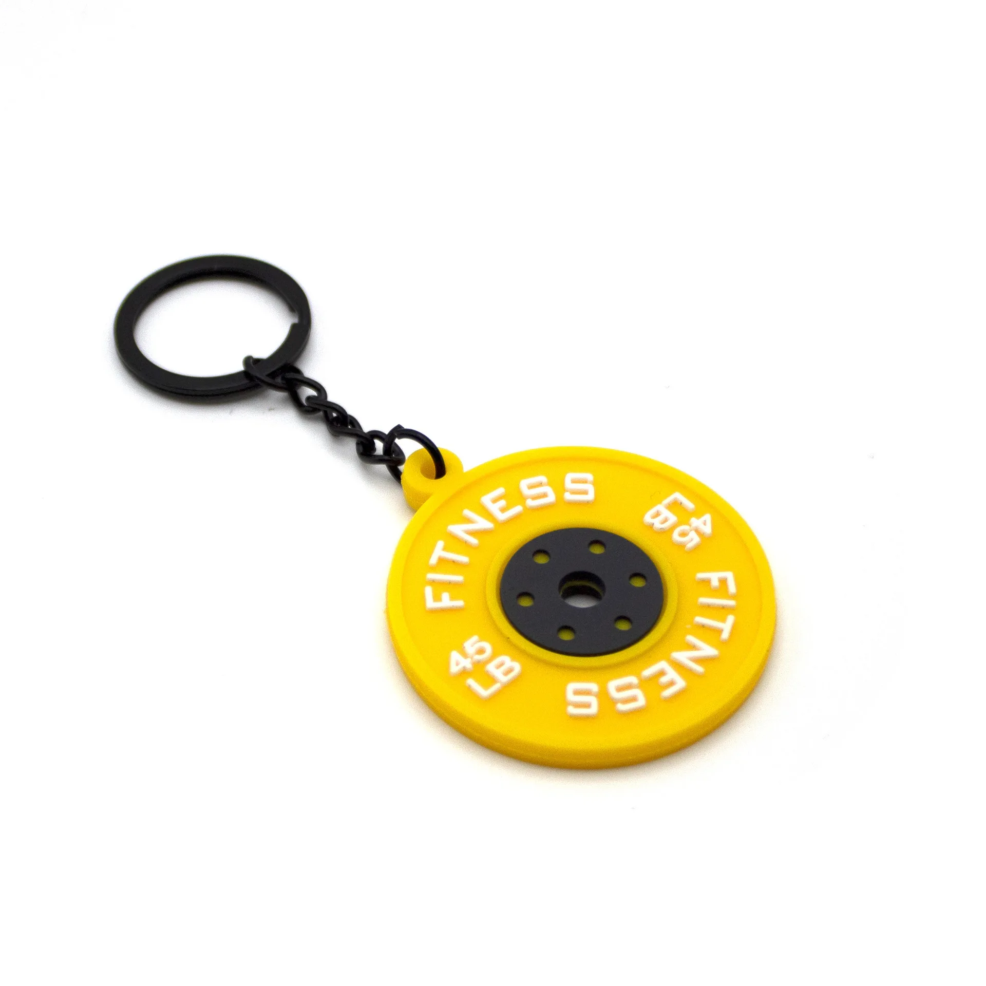 3D barbell keychain for women key ring creative car key chain PVC sports keychain key holder portachiavi llaveros bag charm