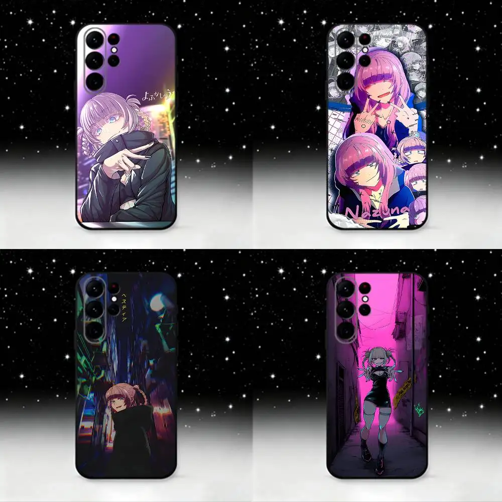 

N-Nazuna cartoon Phone Case For Samsung S25,S24 Ultra,S20,S30 plus,S22 plus,S23,S30 Ultra 5G Silicone Black Shell