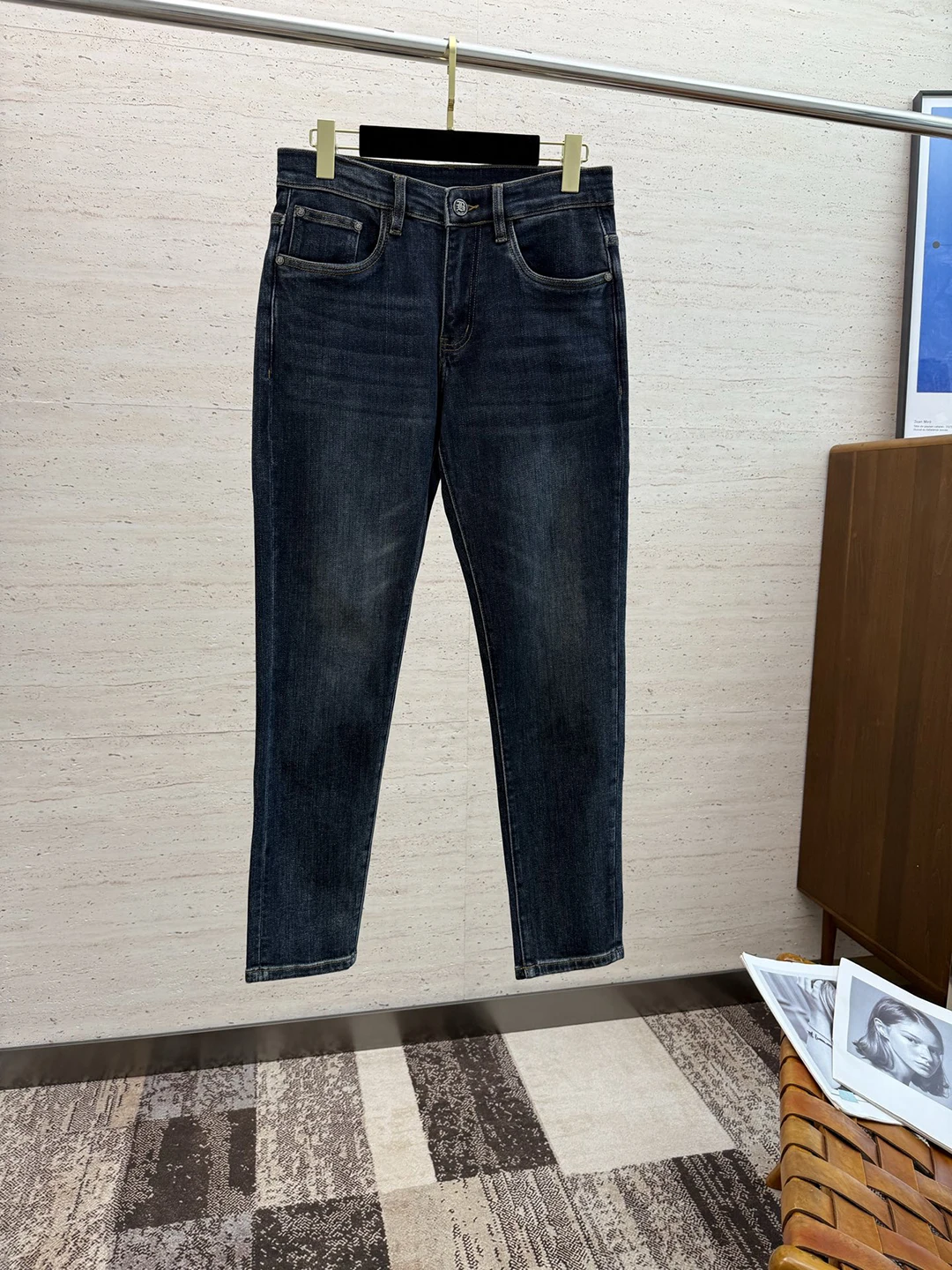 

BLLIYOSS 1895 Jeans Men 2025 F/W New comfortable casual elastic High-Quality Straight long pants Leather label Big Size 28-38