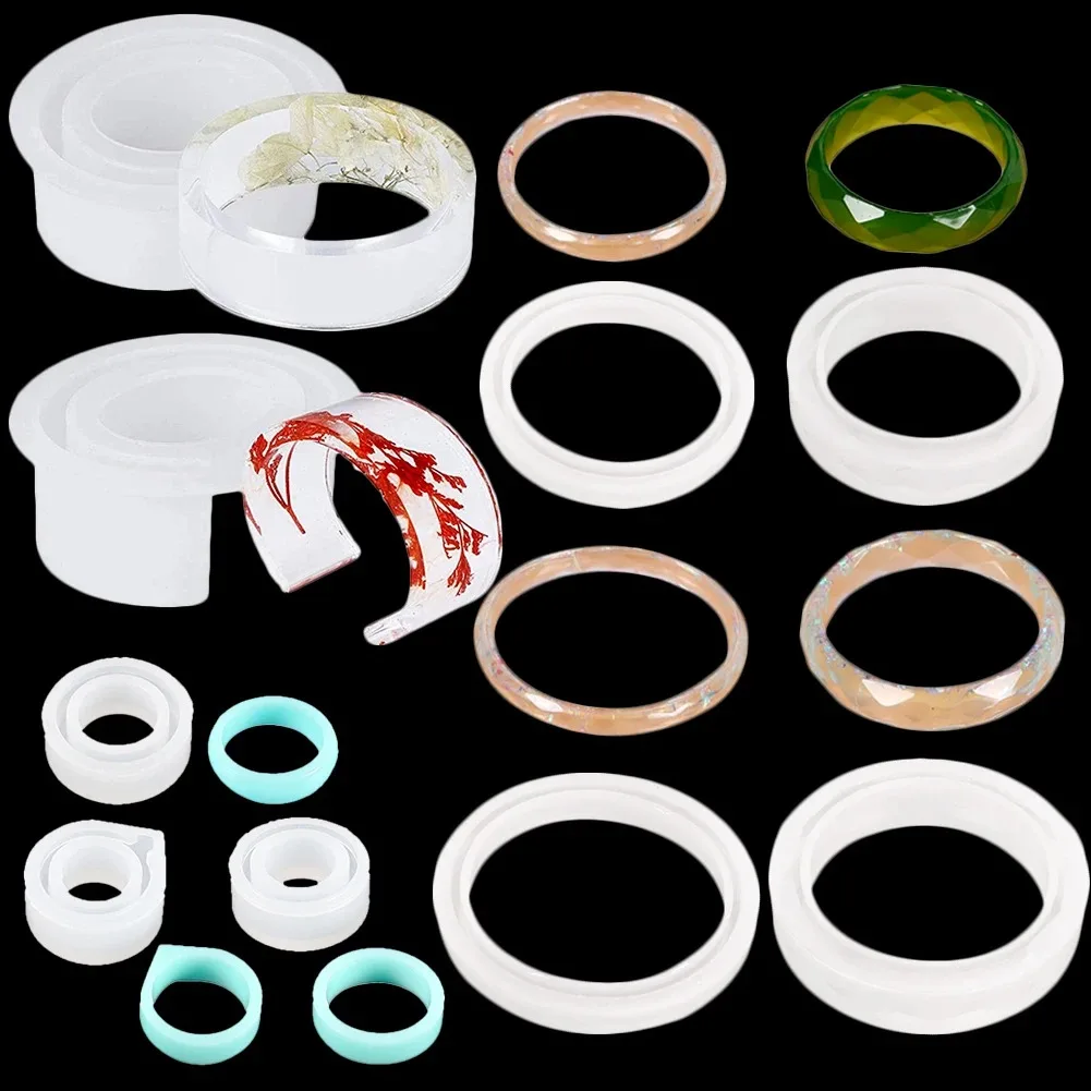 Bracelet anneau Silicone résine époxy moule bricolage Bracelet bague taille assortie bijoux artisanat moulage fournitures