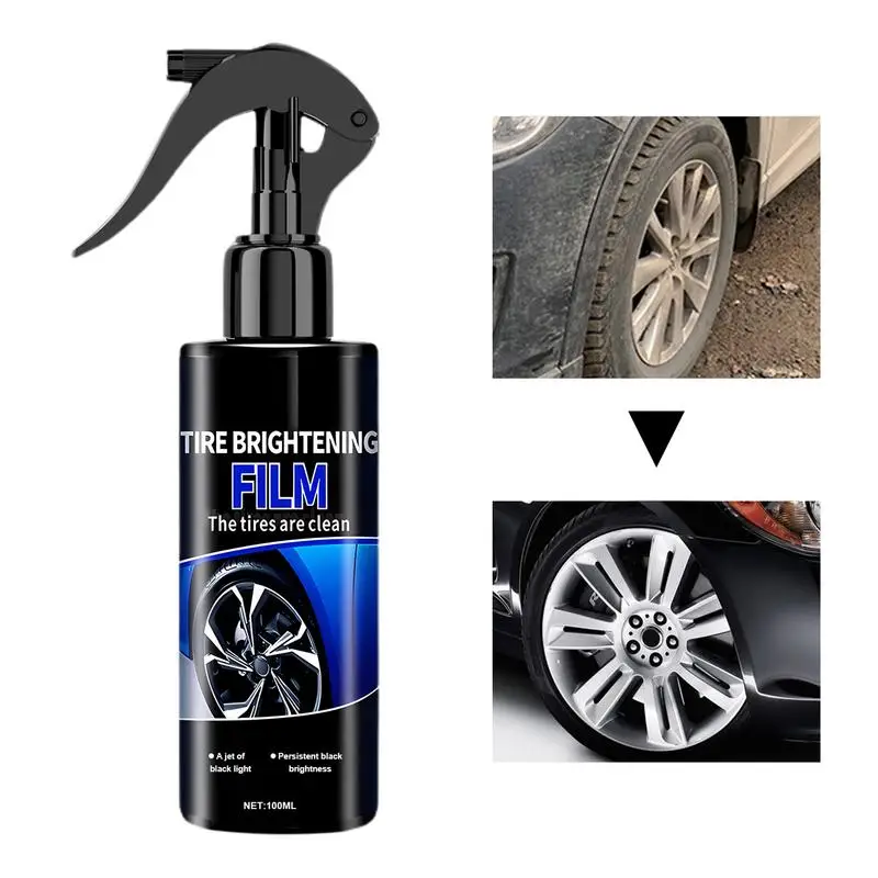 

Tire Coating Spray 100ML Wheel And Tire Cleaner Auto Tire Rust Remover Agent Car Wash Wheel Cleaning Spray For Car Detailing