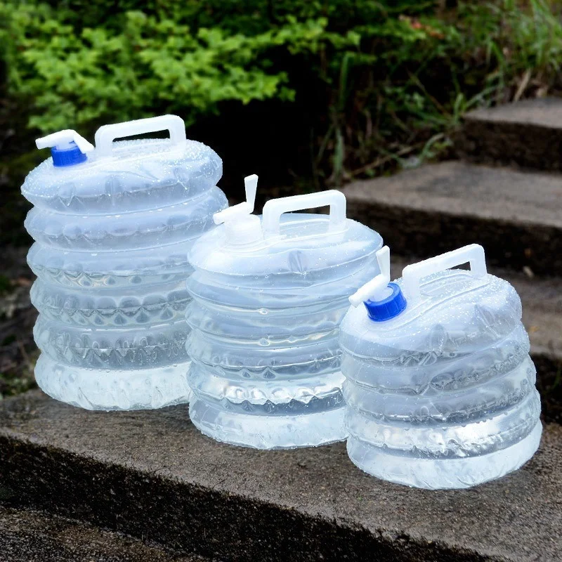 5L-15L Outdoor Faltbare Wasser Tasche Camping Faltbare Wasser Behälter Trinken Multifunktions Teleskop Lagerung Wasser Flasche