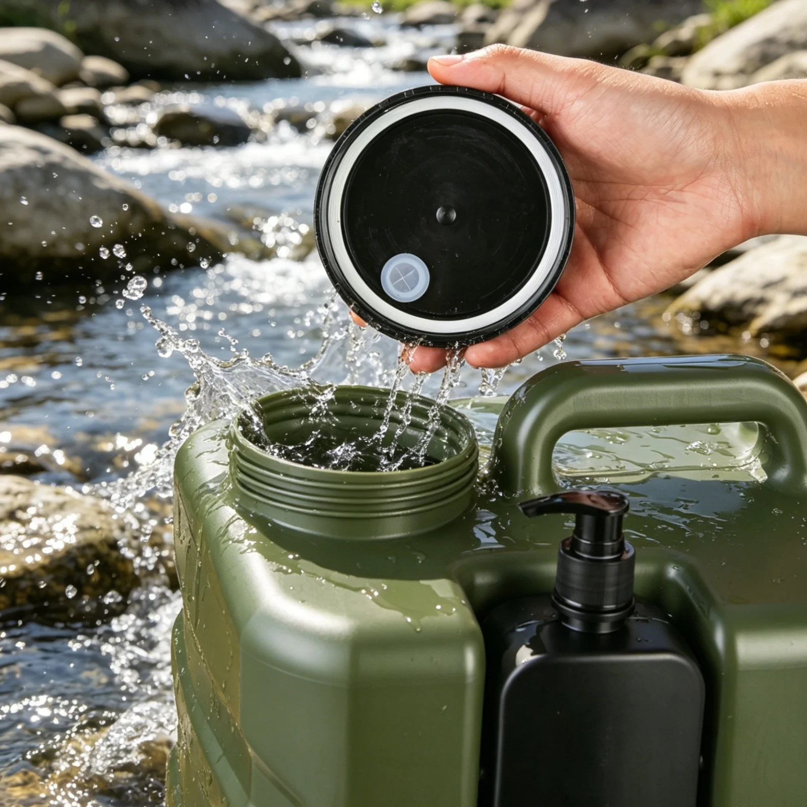 20L Water Jug with Spigot Large Camping Waters Jug Multifunction Waters Storage Containers for Emergency Storage Outdoor Hiking