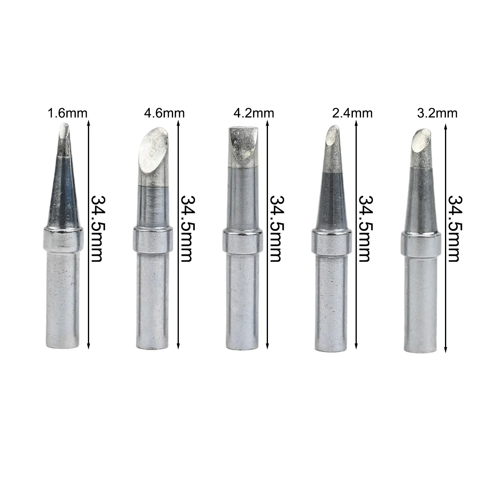 For EC1204 EC2000 Wep70 For PES50/51 LR21 Series ET Series Soldering Iron Tips Set Silver Tools Oxygen-free Copper Replacement