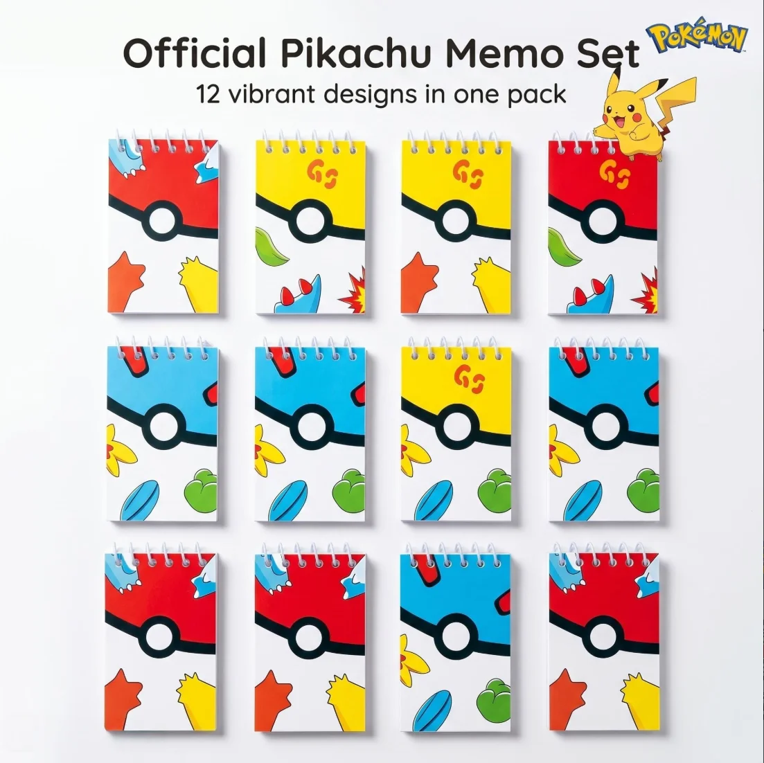Pokémon Stationery Notepad Set for School and Office - 12/24 Pack