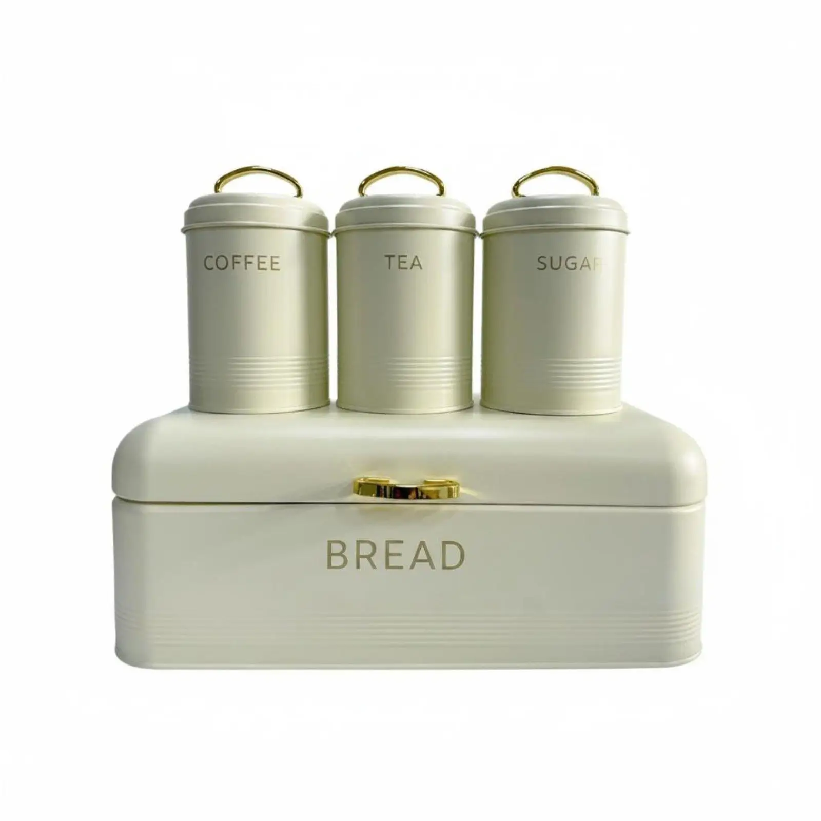 4-piece bread box set with matching storage containers, waterproof, made of