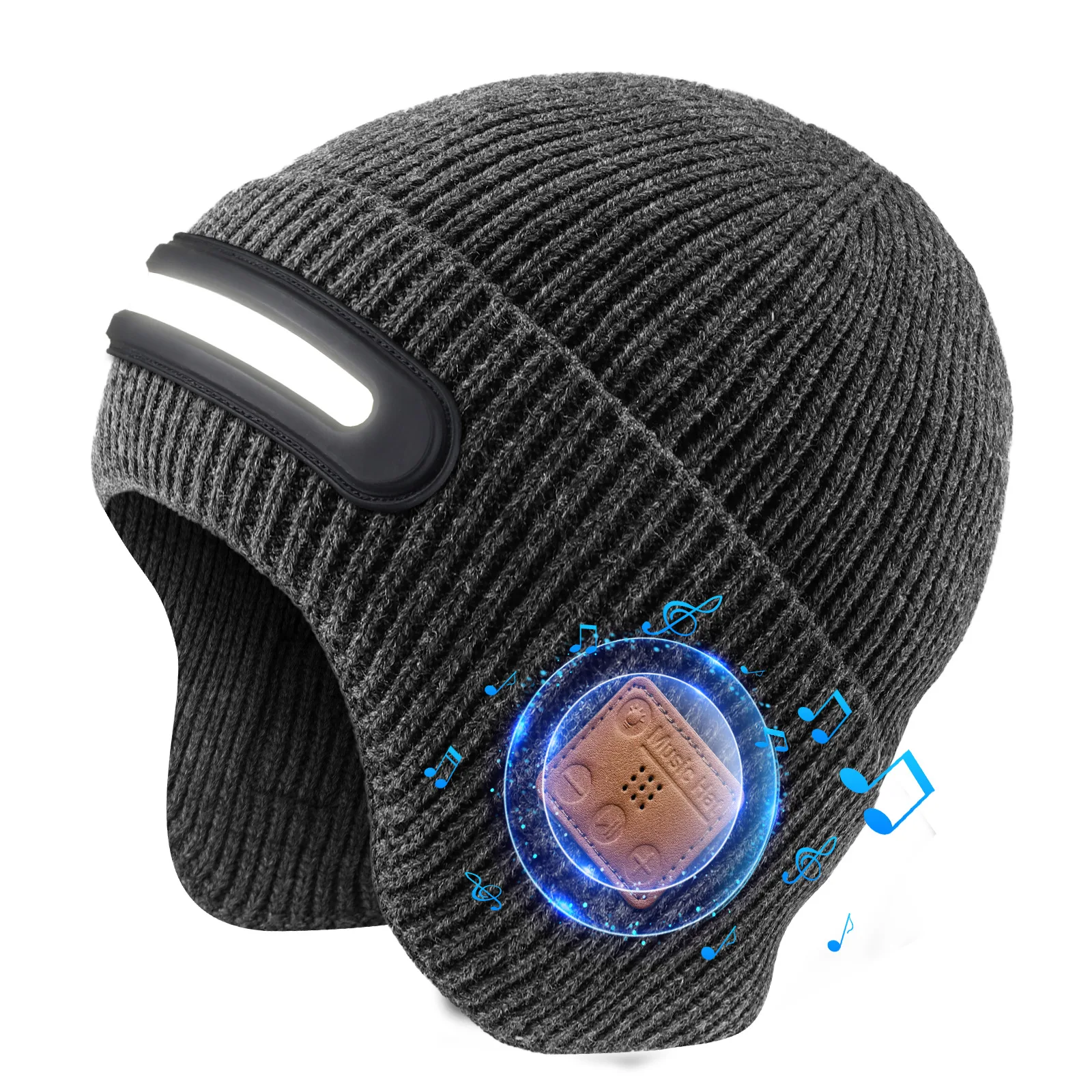 European American LED Lighting Bluetooth Music Hat Creative USB Hub Cap