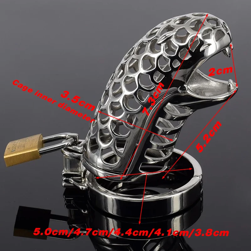 Male Chastity Cage Devices Stainless Steel Cock Cage Male Steel Belt Bird Metal Cage Cock Lock Restraint Ring Sex Toy For Men