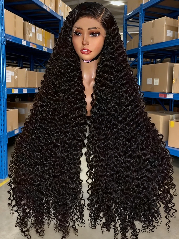 

300% бирманские кудрявые парики из натуральных волос с HD-кружевной передней частью 13x6, 30, 40, 46 дюймов, глубокая волна, распродажа, натуральные необработанные человеческие волосы