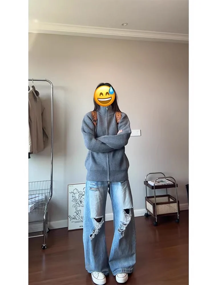 ay Cleanfit الوقوف طوق سترة مشغولة من الصوف البلوز الرجال Faion العلامة التجارية الراقية الشعور كول Haome محبوك سترة Jaet