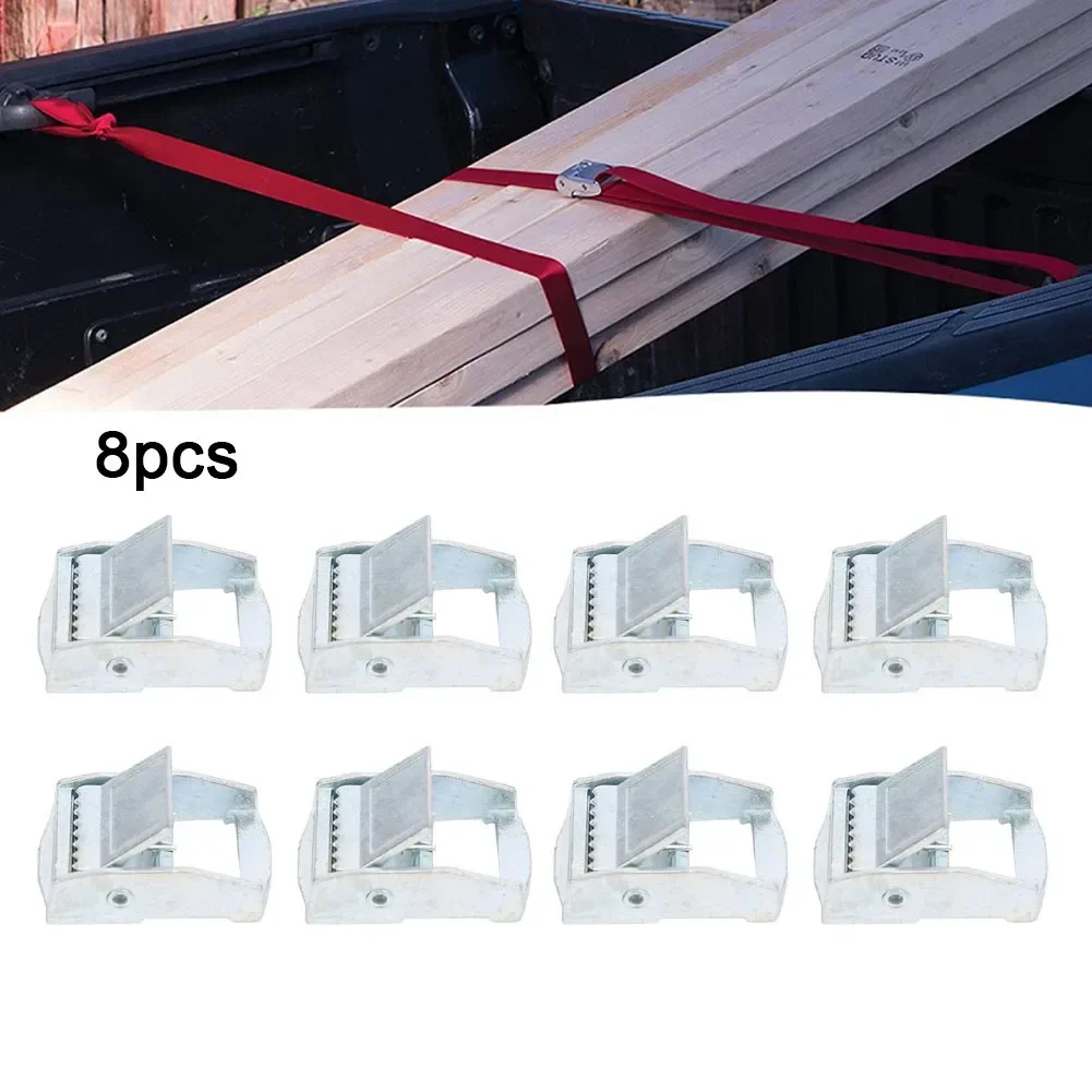 8pcs Buckle For Tie-down Strap Zinc Alloy Buckles For Heavy Duty Tie‑Down Cargoes Strap Fixed Tensioner Household Accessories