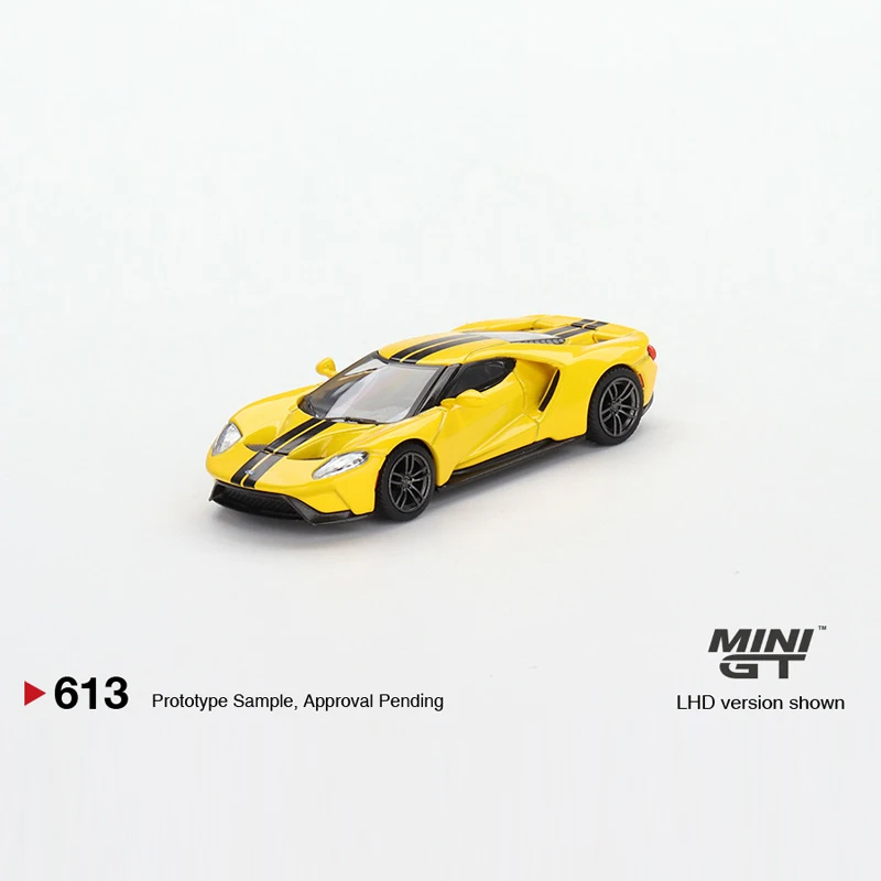 TSM Minigt 1/64 Minigt#613 Ford GT Triple Yellow Die-cast alloy car model toy collection gifts