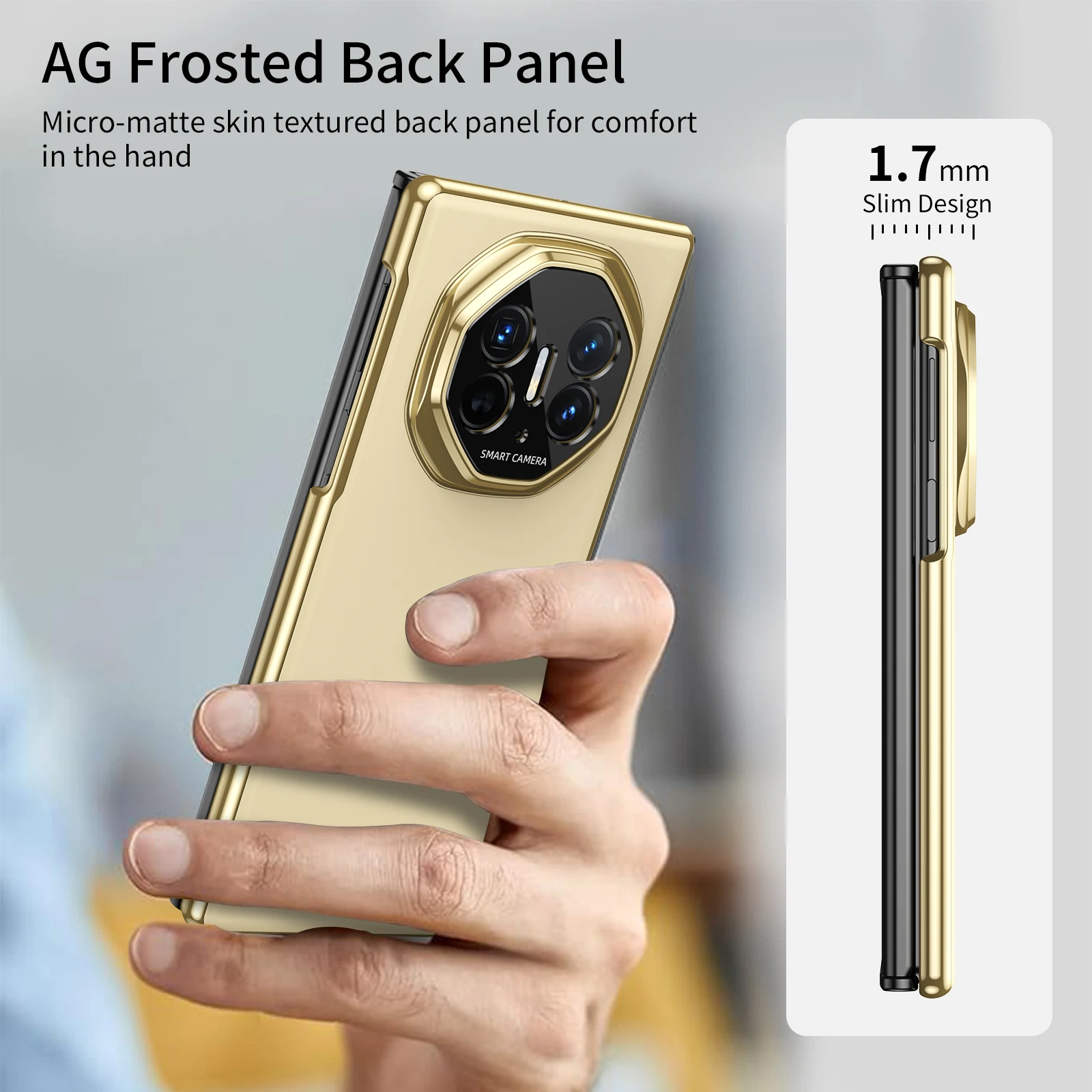 

Для Huawei Mate XT AG матовый вакуумный шарнир с полной защитой и защитой от отпечатков пальцев, устойчивый к падениям чехол для телефона