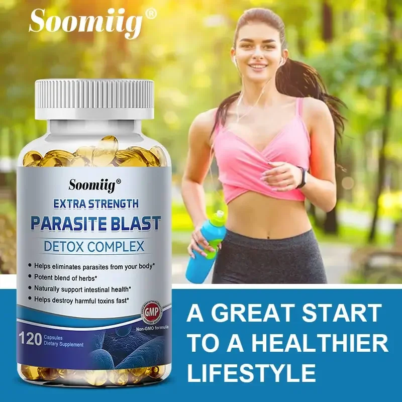 Parasite Blast Handles ox Complex, 1475 mg, Élimine les parasites, Santé de l'intestin, Mardi olisme, Digestion saine, Améliore le système immunitaire