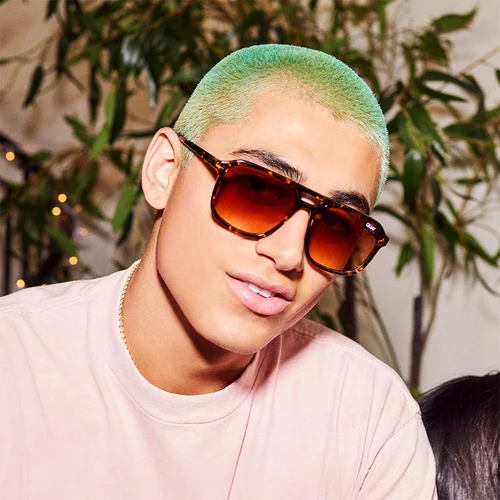 Imagen 2 del producto Gafas de sol de gran tamaño con espejo para mujer/hombre, Gafas de sol Quay On the Fly, Gafas de sol UV400, Gafas de sol de moda para mujer