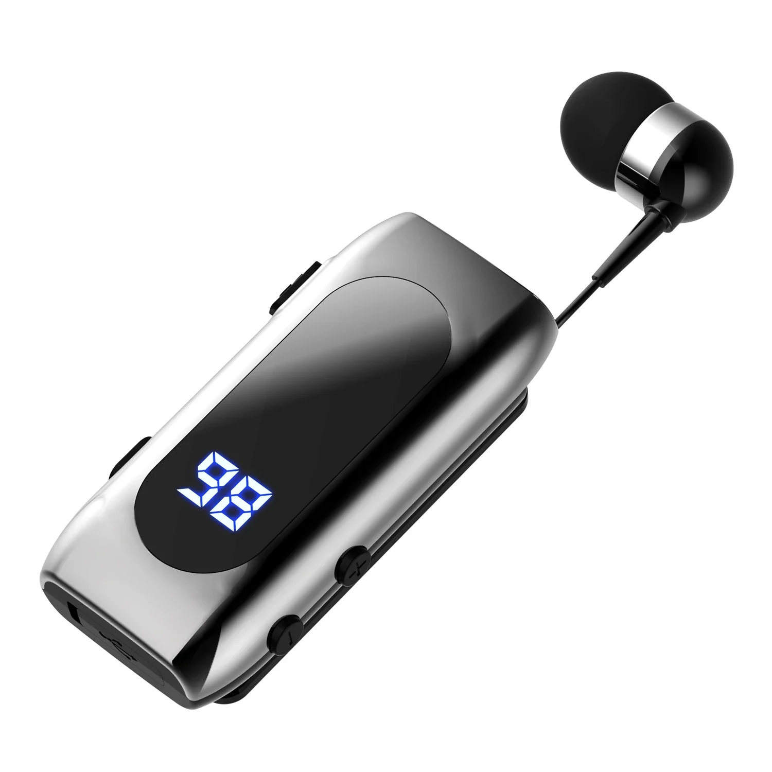 K55 Lavalier Business Bluetooth 5.2 Headphone Talk/music Time 20 Hours,led Digital Display,noice Cancelling Wireless Earphones