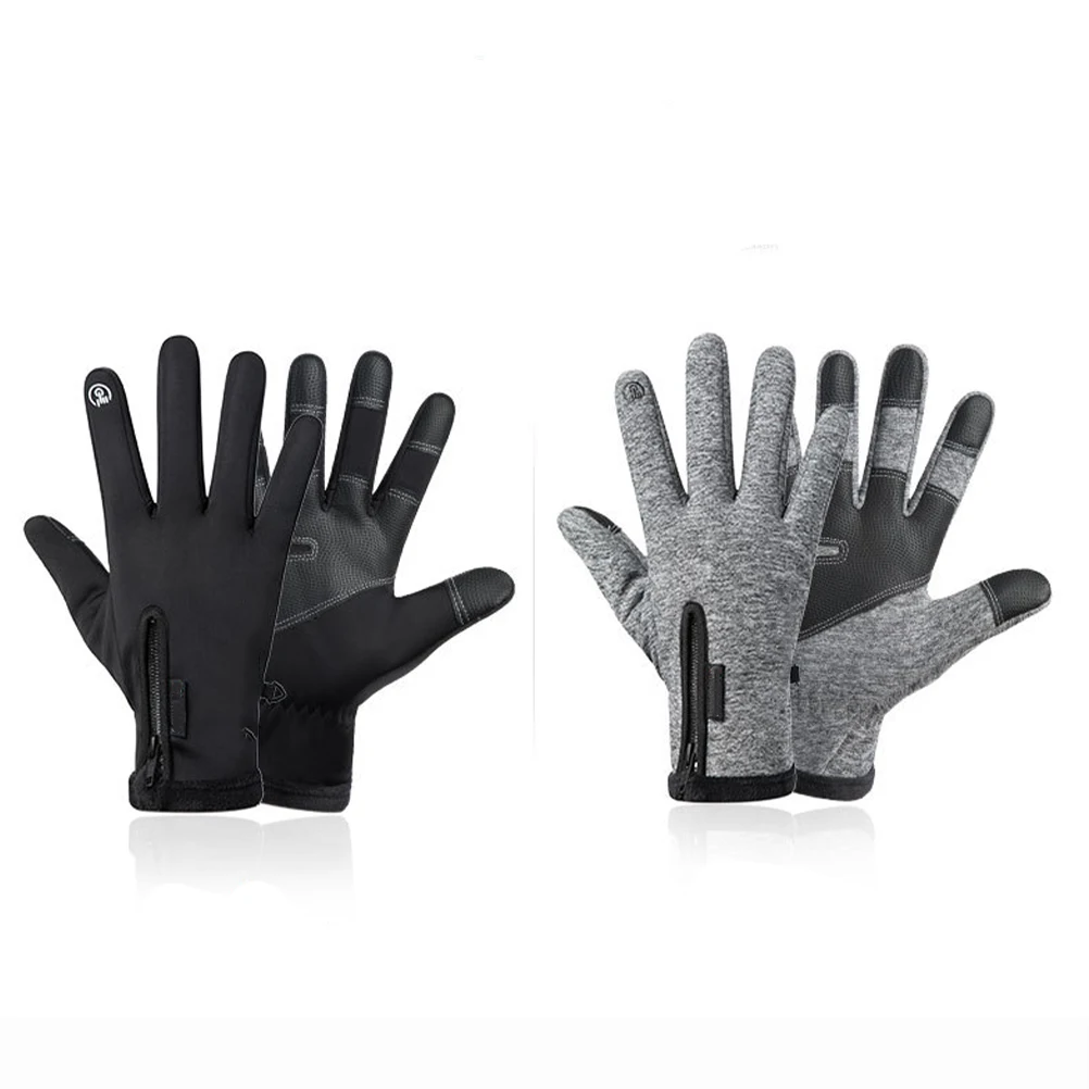 

1Pair Touch Screen Gloves Warm Windproof Waterproof Bicycle Mitten for Mountain Cycling Outdoor Riding Non-Slip Palm Design