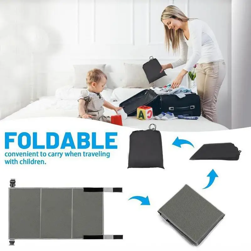 Cama de viagem de avião dobrável portátil para crianças, cama de viagem indispensável para viagens, cama de avião portátil, descanso para pernas e pés