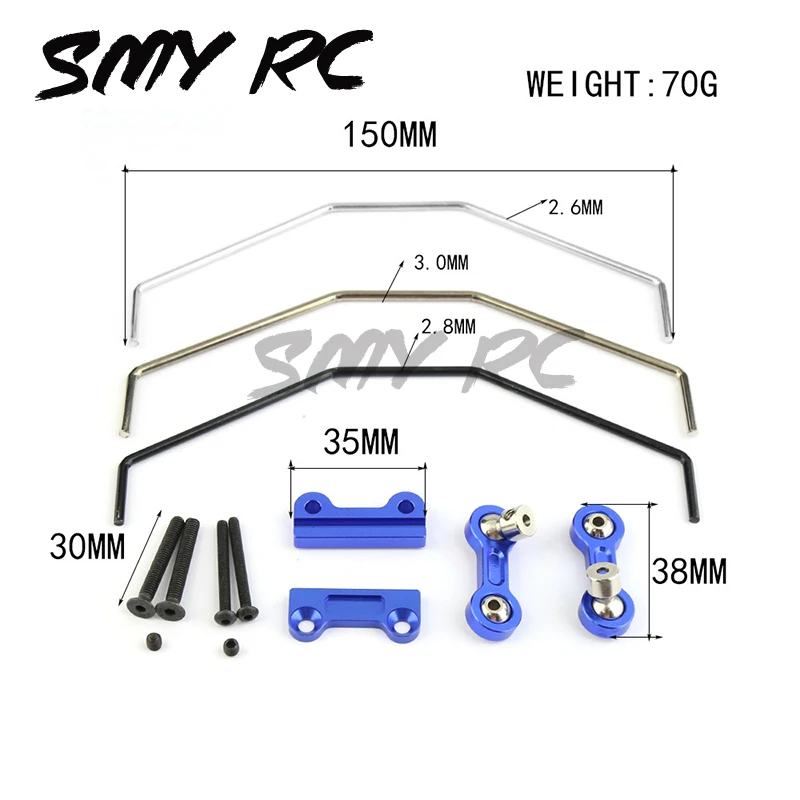 Metalowy zestaw przedniego i tylnego stabilizatora do 1/5 Traxxas X-Maxx XMAXX RC Car Upgrade Parts Akcesoria