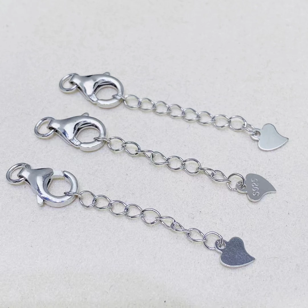 

Wholesale New Hot DIY Nice Quality S925 Sterling Silver Pendant Necklace Bracelet Clasp Hook 10pcs/lot