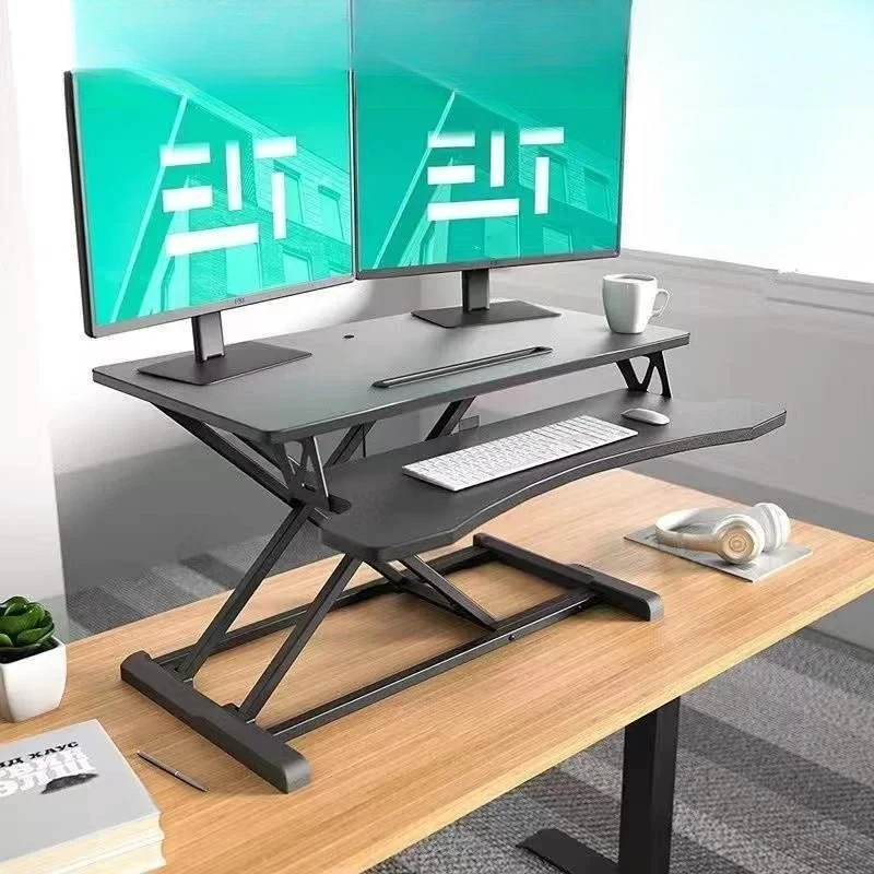 

Imported standing notebook lifting computer desk monitor desktop folding heightened table rest