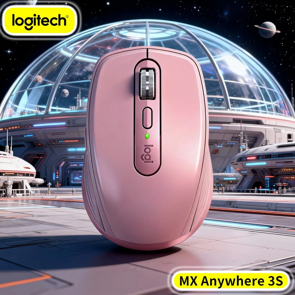 Logitech MX Anywhere 3S Wireless Mouse - 8000 DPI, Magspeed Scroll, Silent Click, Travel-Ready Build For Campus Office Work