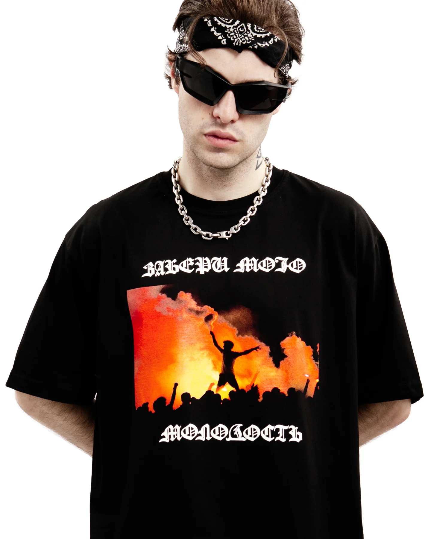 Harajuku Oversized Streetwear Men's Clothing Shadow Graphic Print Tops Cotton Hip Hop Aesthetic Short Sleeve Tshirt Goth Y2k Tee