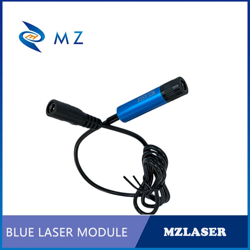 Lente PMMA compacta de alta estabilidad, enfoque ajustable, Línea Azul, D12 mm, 405nm, 20mW, módulo láser de alta definición sin luz perdida