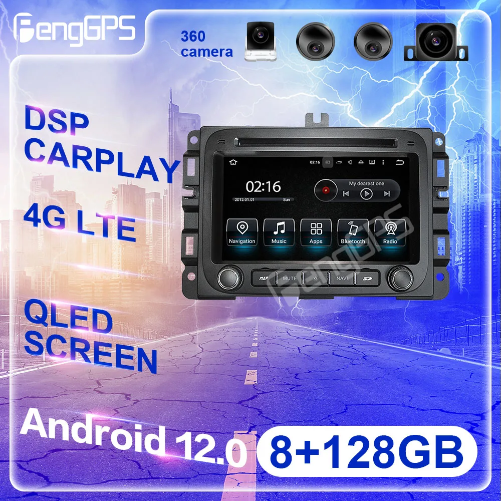 

2 din Android 12.0 Car Radio Stereo Headunit GPS for Dodge RAM1500 2014 2015 2016 2017 2018 Car DVD Player Audio Video Head Unit