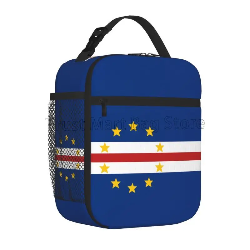 Lancheira isolada com bandeira do cabo verde, reutilizável, portátil, à prova d'água, lancheira térmica, recipiente de comida para trabalho, viagem, piquenique