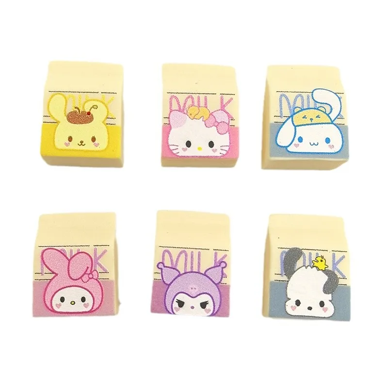 5pcs Cartoon Sanrio Milk Carton DIY Mobile Phone Case Charms Hairpin Jewelry Resin Accessories Crafts Material view 5
