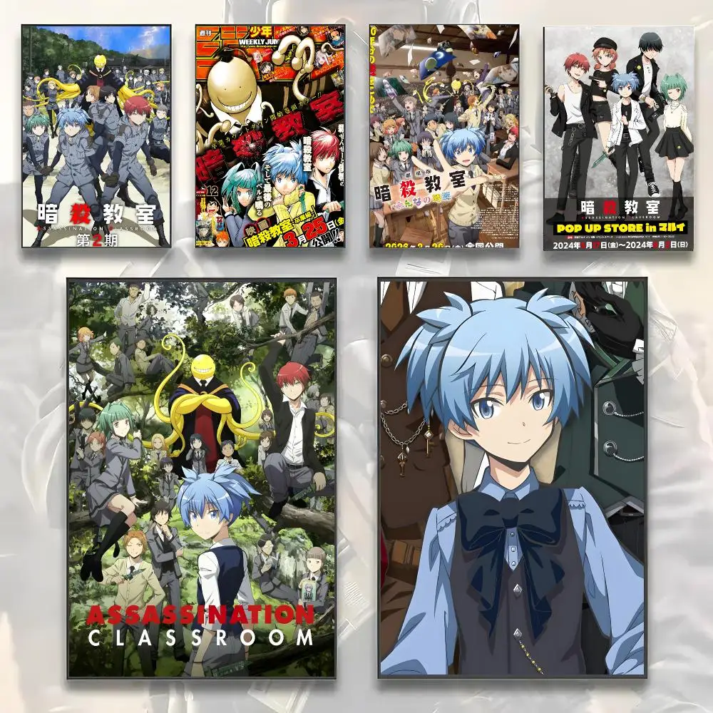 Assassination Classroom Anime Comedy Poster Self-adhesive Advanced Aesthetic Printing Paper Wall Art for Living Room Home Decor