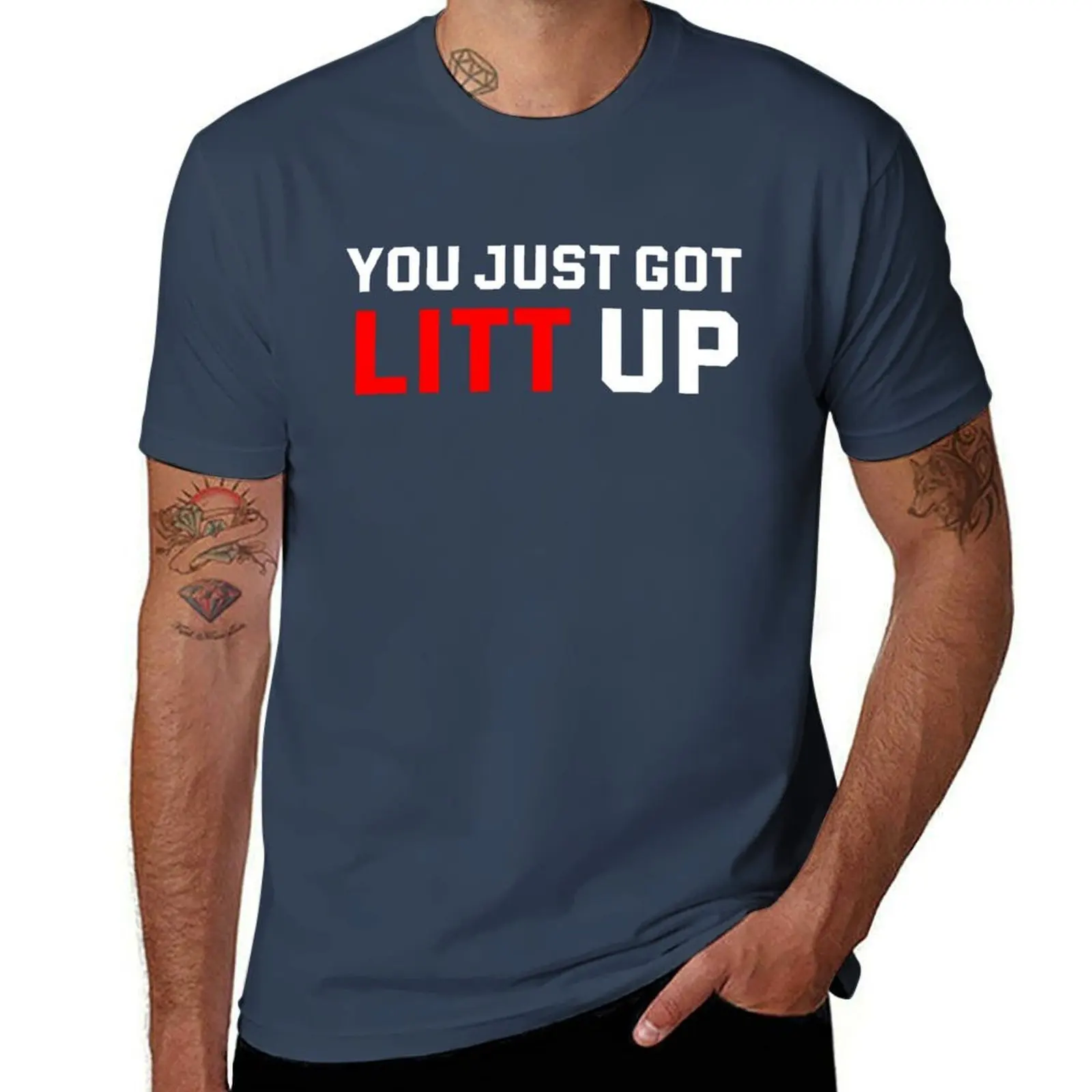 

You Just Got Litt Up Harvey Specter T-Shirt Active Wear Sports T-Shirt for Men