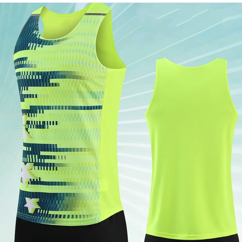 Modisches Atmungsaktives Herren Tanktop Outdoor Lauf Sport Fitness Weste Lässiges Ärmelloses Shirt Sommer Gym Herren Weste Tops